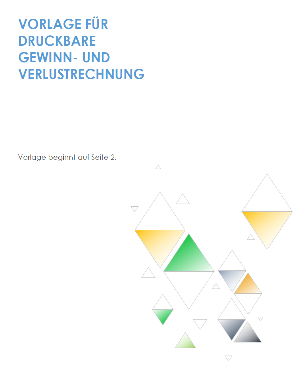  Vorlage für eine Gewinn- und Verlustrechnung zum Ausdrucken