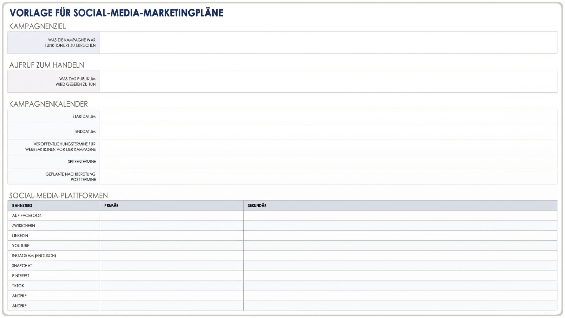 Social Media Marketingplan