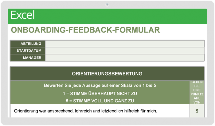 Onboarding-Feedback-Formularvorlage