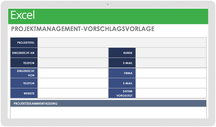  Projektmanagement-Vorschlagsvorlage